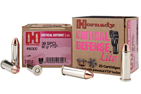 HORNADY 38 Special 90 gr FTX Critical Defense Lite 25/Box