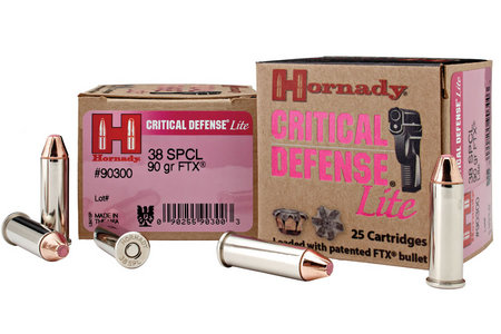 Hornady 38 Special 90 gr FTX Critical Defense Lite 25/Box