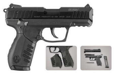 RUGER SR22 22LR Rimfire Pistol with 3 Magazines