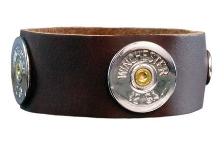 12 GA WINCHESTER BROWN LEATHER BRACELET