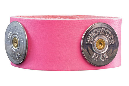 12 GA WINCHESTER PINK LEATHER BRACELET
