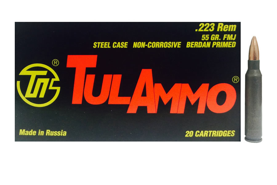 TULA AMMO 223 REM 55 GR FMJ STEEL CASE