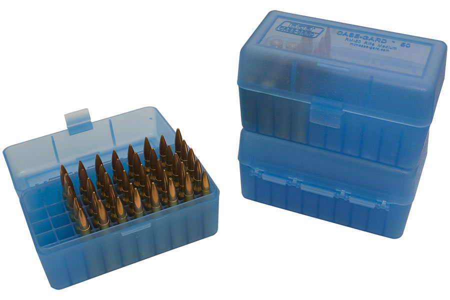 MTM Deluxe Flip-Top Ammo Box – Holds 22-250 Rem To 375 H&H Mag, Model R-100-10