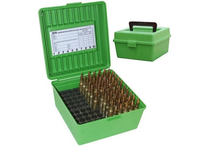 MTM Deluxe Ammo Box, 100-Round, Handle WSM