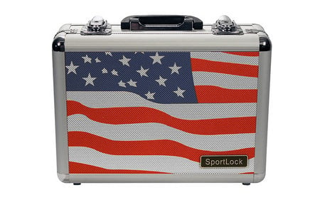 ALUMALOCK US FLAG DOUBLE PISTOL CASE