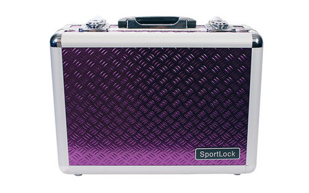 ALUMALOCK PURPLE DOUBLE PISTOL CASE