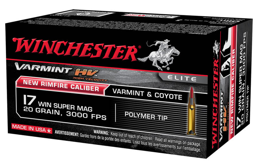 WINCHESTER AMMO 17 WSM 20 GR POLYMER TIP VARMINT HV