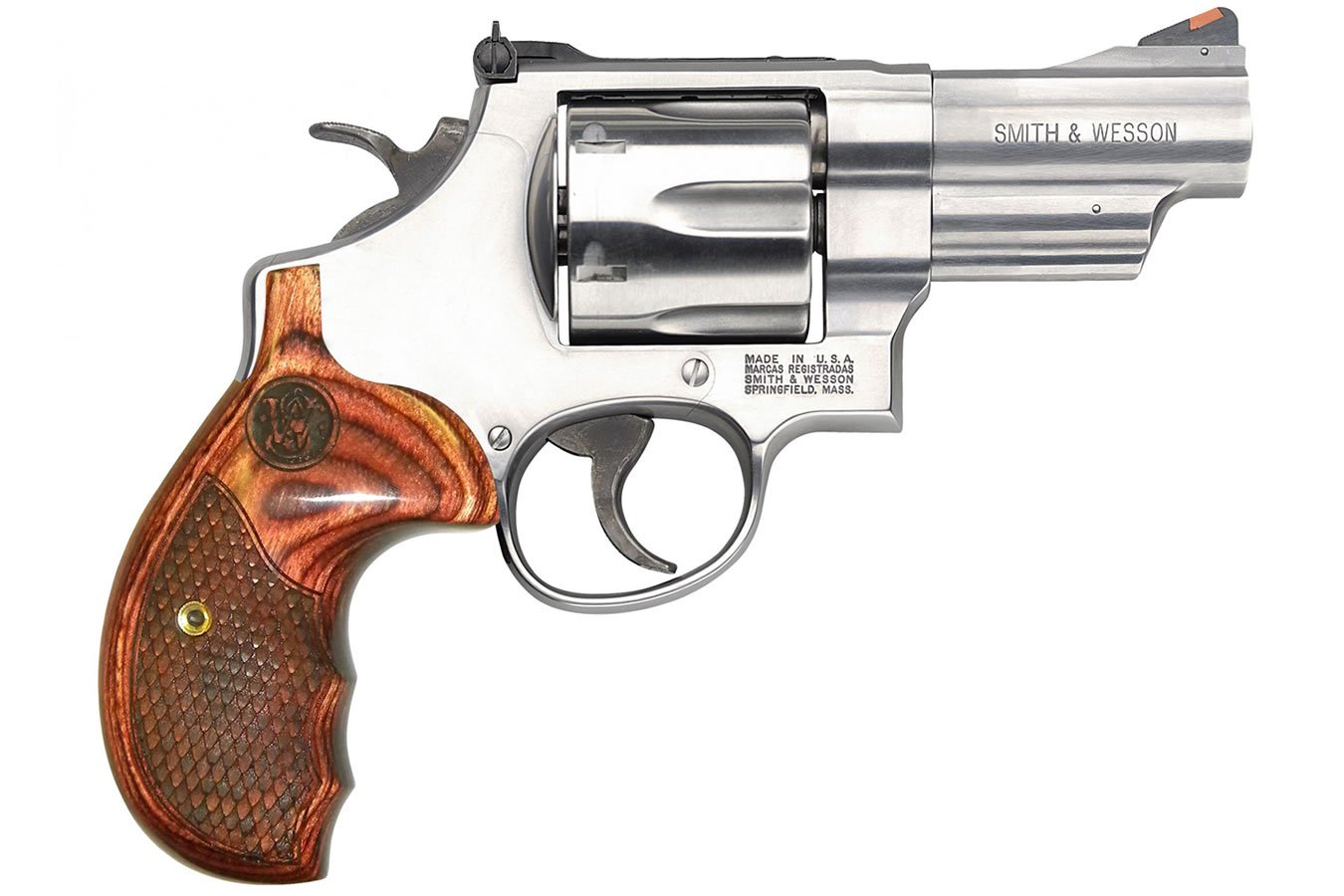 SMITH AND WESSON 629 44MAG DELUXE W/ TEXTURED WOOD GRIPS