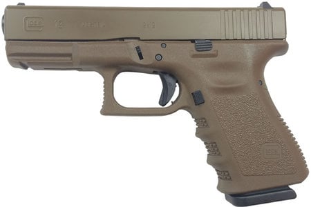 GLOCK 19 Gen3 9mm 15-Round Pistol with Flat Dark Earth Slide and Frame