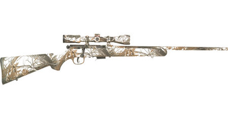 SAVAGE 93R17 XP 17 HMR Snow Camo Bolt Action Rifle with 3-9x40mm Scope