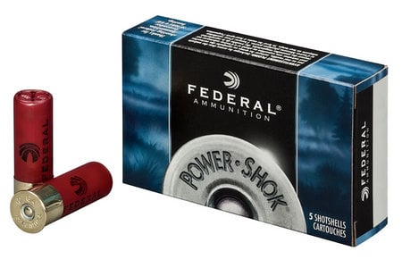 FEDERAL AMMUNITION 12 Ga 2-3/4 in 4 Buck Power-Shok 5/Box