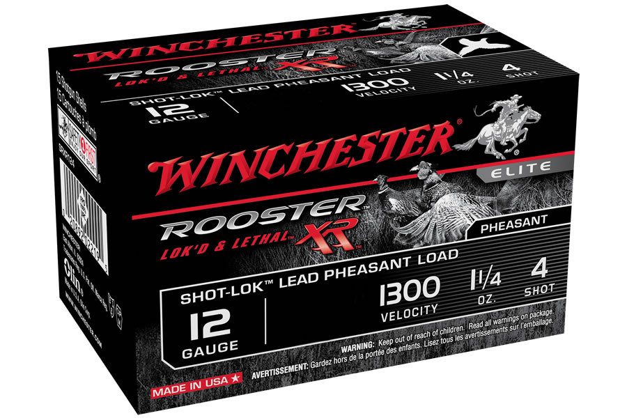 WINCHESTER AMMO 12 GA 3 IN 1-1/2 SHOT-LOK W/ PLATED LEAD SHOT ROOSTER XR