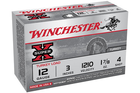 WINCHESTER AMMO 12 Ga 3 in 1-7/8 oz #4 Super X 10/Box