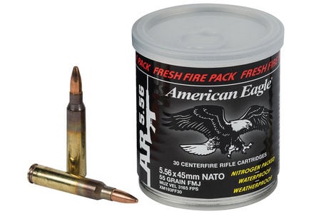 5.56MM NATO 55 GR FMJ BT FRESH FIRE 30 RD