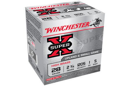 Winchester 28 Ga 2 3/4 in 1 oz #5 Shot Super X 25/Box