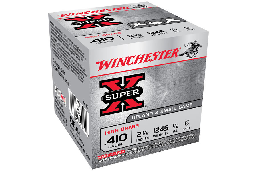 WINCHESTER AMMO 410 GA 2-1/2 IN 1/2 OZ HIGH BRASS HEAVY GAME SUPER-X