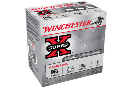 WINCHESTER AMMO 16 Gauge 2 3/4 in 1 oz #6 Shot Super X 25/Box
