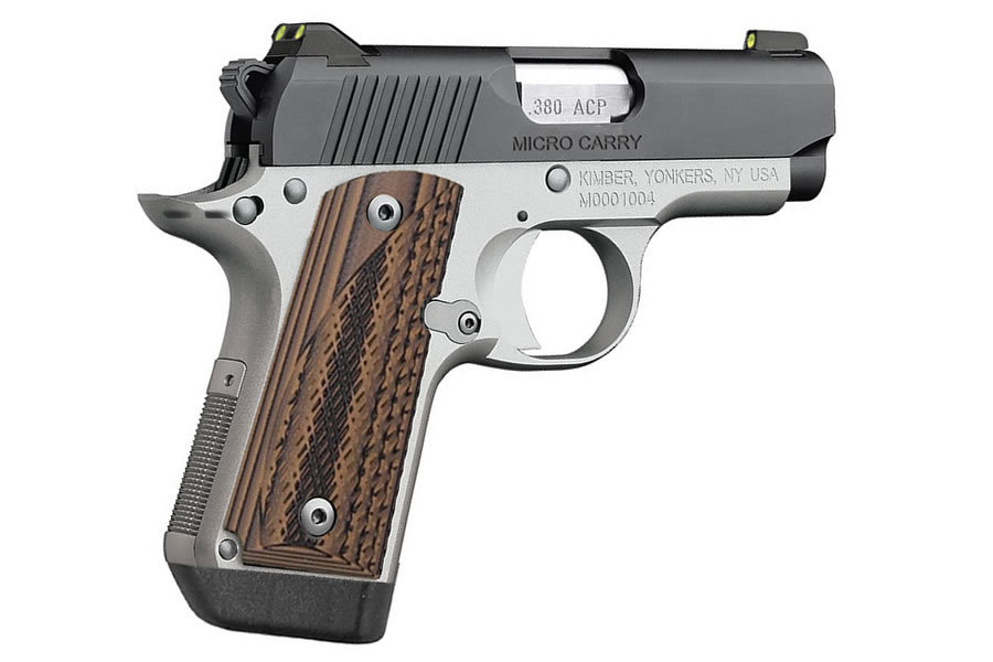 Kimber Micro Carry Advocate 380 Auto with Night Sights and Brown G10