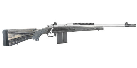 RUGER M77 Gunsite Scout 308 Stainless Rifle with Black Laminate Stock