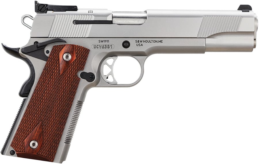 SMITH AND WESSON SW1911 45 ACP WITH ADJUSTABLE REAR SIGHT