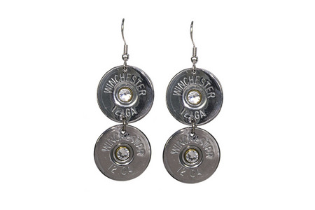 12 GA SILVER WINCHESTER EARRINGS