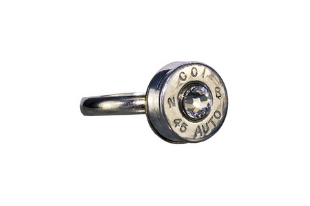 45 CAL RING W/ CLEAR CRYSTAL