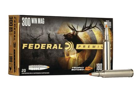 FEDERAL AMMUNITION 300 Win Mag 180 gr Trophy Bonded Tip Vital-Shok 20/Box