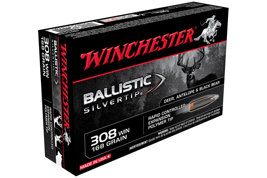 WINCHESTER AMMO 308 WIN 168 GR BALLISTIC SILVERTIP