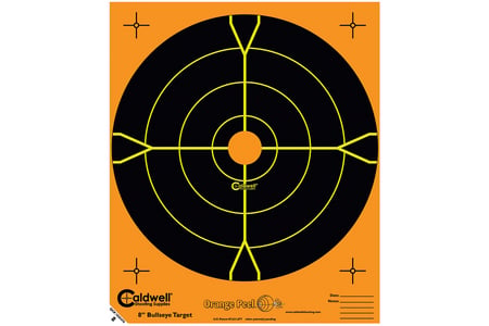 CALDWELL Orange Peel 8 Inch Bulls-eye 10 Sheets