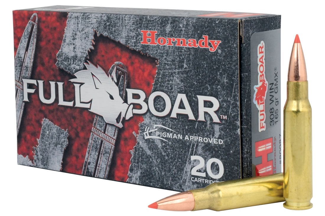 HORNADY 308 WIN 165 GR GMX FULL BOAR