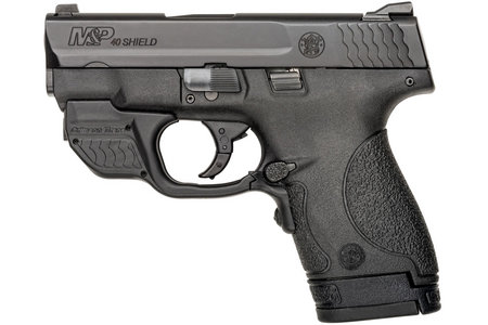 SMITH AND WESSON MP40 Shield 40SW Centerfire Pistol with Green Crimson Trace Laserguard