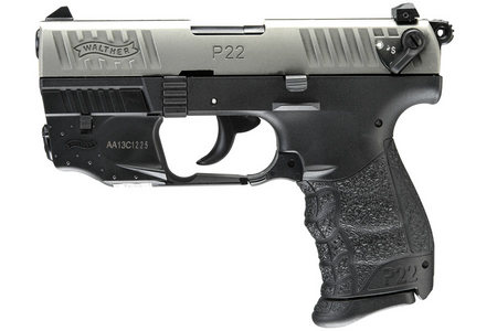 WALTHER P22 Nickel 22LR Rimfire Pistol with Laser