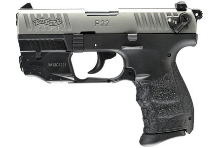 P22 NICKEL 22LR PISTOL WITH LASER