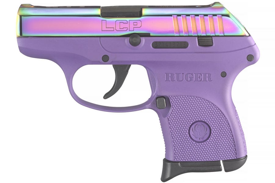 RUGER LCP 380 ACP W/ PURPLE COLOR CASED SLIDE