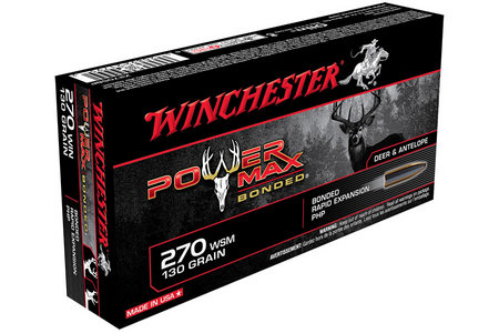 WINCHESTER AMMO 270 Win 130 gr Protected HP Power Max Bonded 20/Box