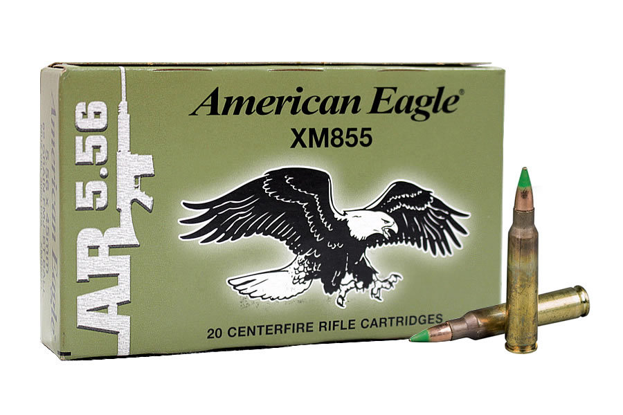 Federal XM855 5.56mm 62 gr FMJ-BT Ball 20/Box