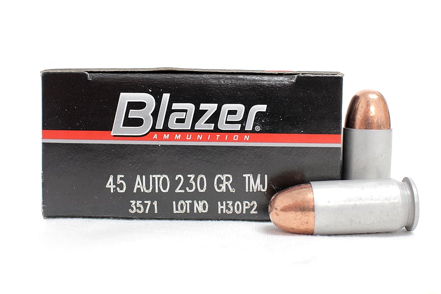 CCI 45 ACP 230 gr TMJ Blazer Aluminum Police-Trade Ammunition 50/Box