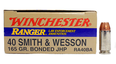 WINCHESTER AMMO 40SW 165 gr Bonded JHP Ranger Police Trade 50/Box