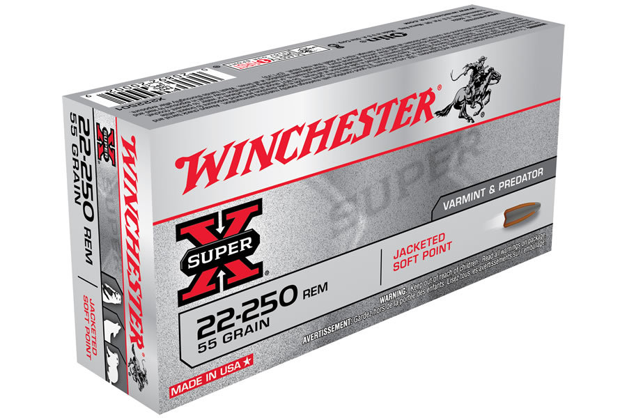 WINCHESTER AMMO 22-250 REM 55 GR JSP SUPER-X