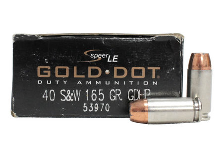 SPEER AMMUNITION 40SW 165 gr GDHP Gold Dot Police-Trade Ammo 50/Box
