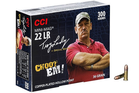 CCI AMMUNITION 22LR 36 gr Copper Plated HP Troy Landry Special Edition Mini-Mag 300/Box