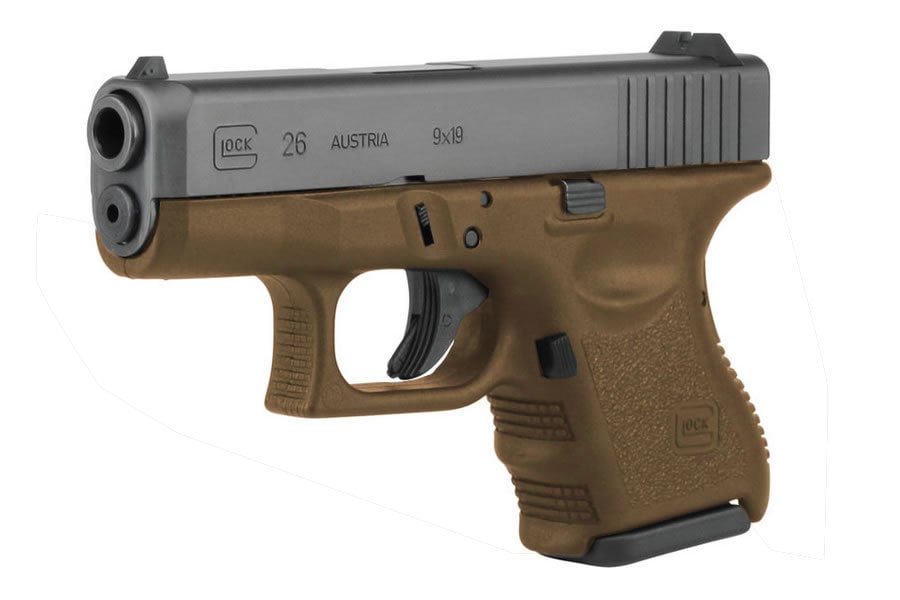 Glock 26 9mm Flat Dark Earth Centerfire Pistol (Gen3)