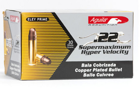 AGUILA 22LR 30 gr Copper Plated HP Brass Supermaximum Hyper Velocity 50/Box