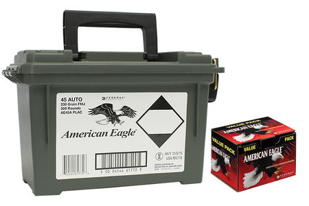 FEDERAL AMMUNITION 45 ACP 230 gr FMJ with Ammo Can 300 Rounds