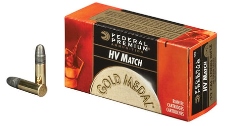 FEDERAL AMMUNITION 22LR 40 gr Solid HV Match Gold Medal 500 Round Brick