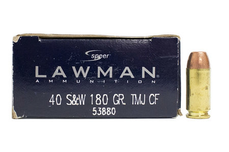 SPEER AMMUNITION 40SW 180 gr TMJ FN Lawman Clean-Fire Trade Ammo 50/Box