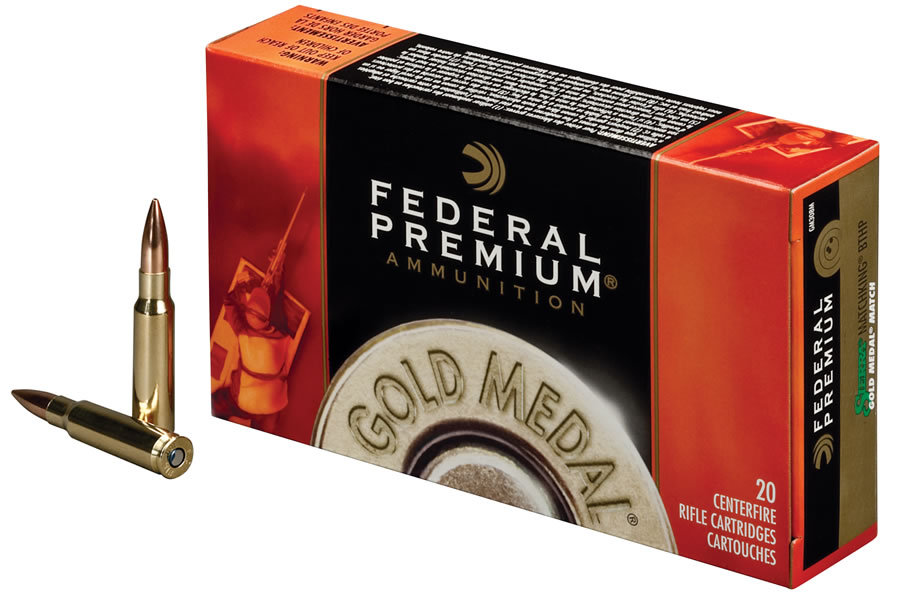 Federal 223 Rem 77 gr Sierra MatchKing BTHP Gold Medal 20/Box