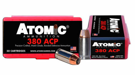 ATOMIC AMMUNTION 380 ACP 100 gr Match Hollow Point 50/Box