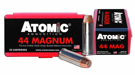 ATOMIC AMMUNTION 44 Mag 240 gr Bonded Match HP 50/Box