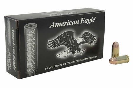 FEDERAL AMMUNITION 45 ACP 230 gr FMJ Suppressor 50/Box